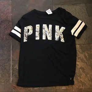T-Shirt, Pink, Black, Women’s XS